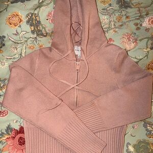 Pink Rose Mauve Hooded Sweater